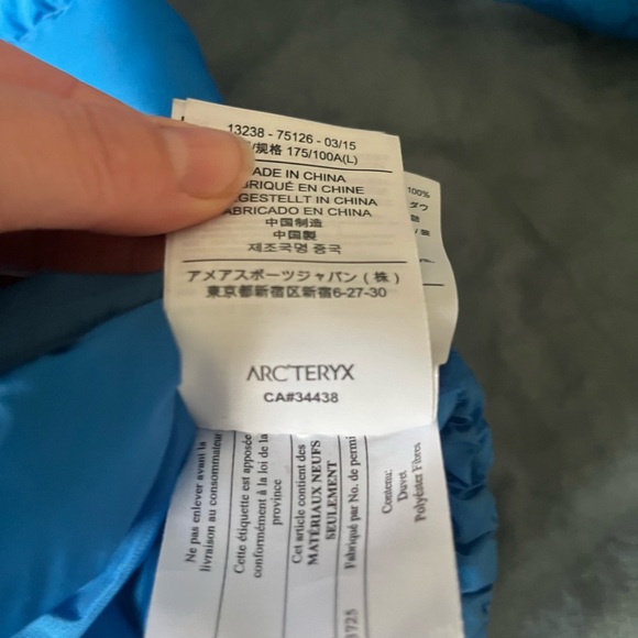 Cerium Arc’teryx jacket, women’s , size large, blue, hood condition - Picture 3 of 3